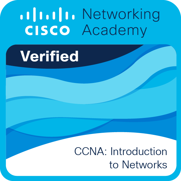 Cisco Networking Academy verified CCNA Introduction to Networks badge