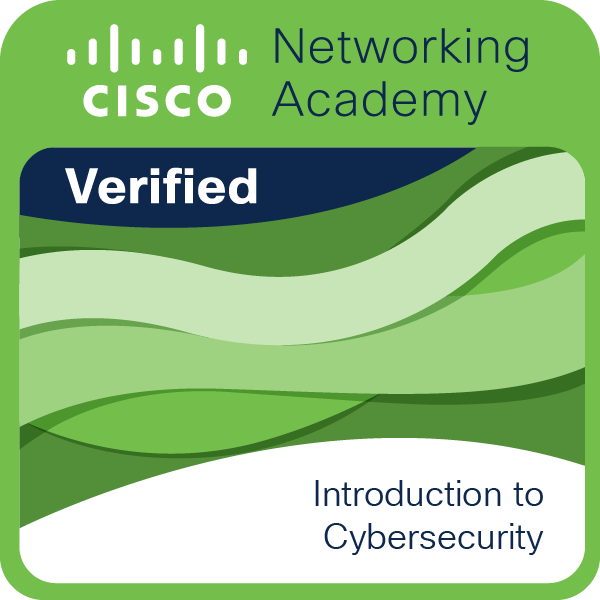 Cisco Networking Academy verified Introduction to Cybersecurity badge